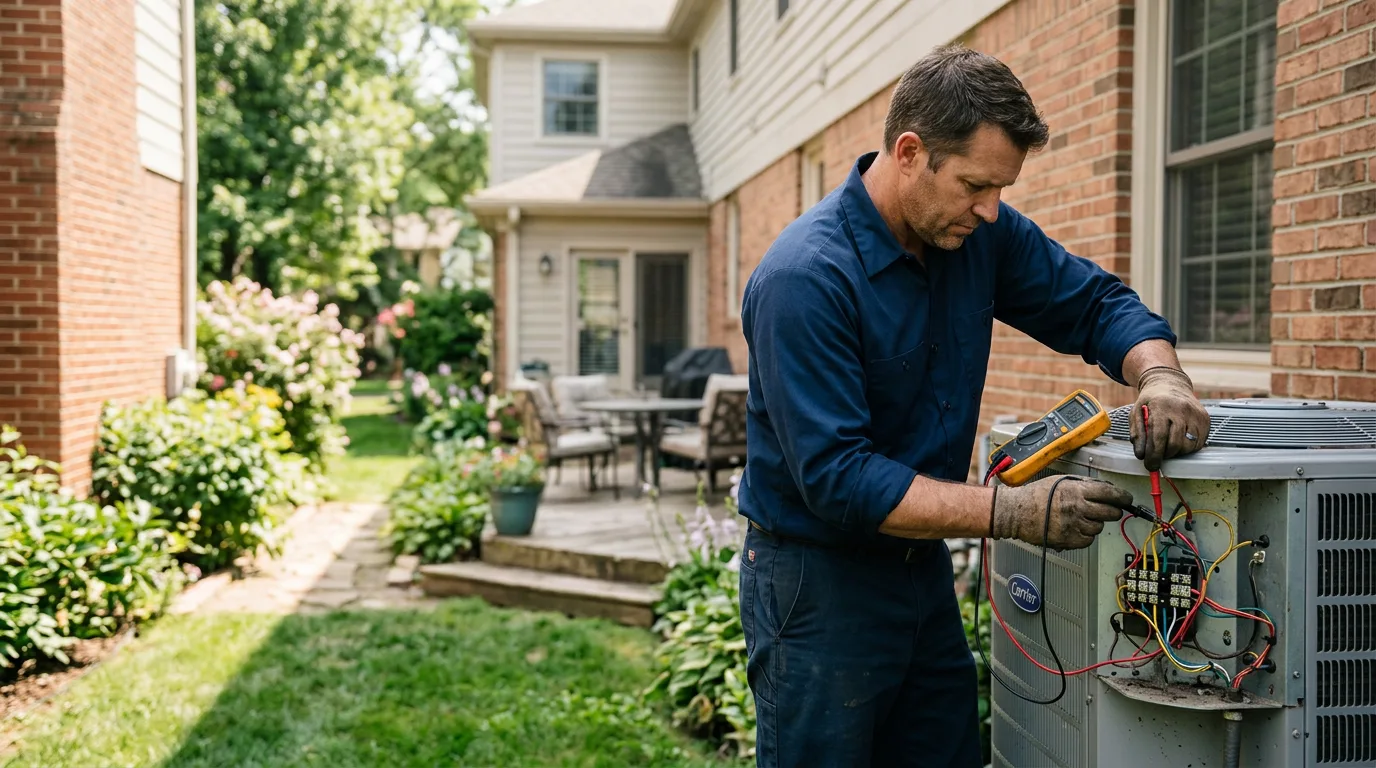 HVAC technician working near Woodstock, VA